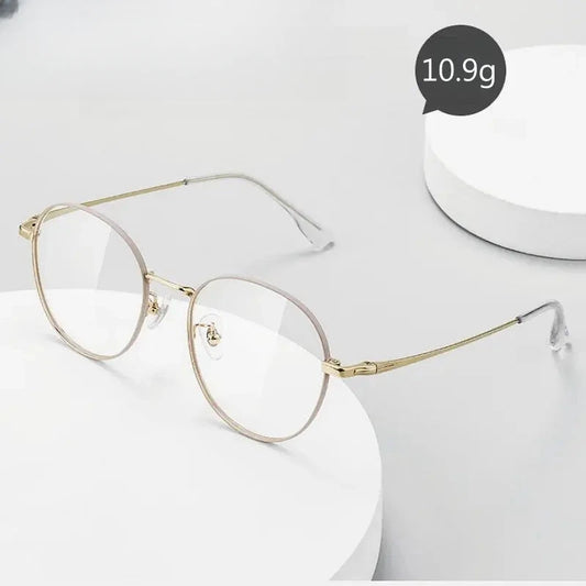 Women's Round Full Rim Titanium Prescription Glasses 88002 — view 1 | Rx Spectacle