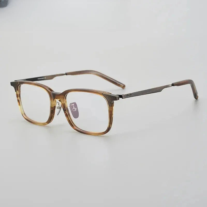Men's Square Full Rim Titanium Prescription Glasses 900551 — view 5 | Rx Spectacle