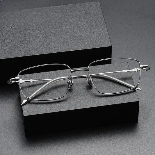 Unisex Polygon Full Rim Titanium Prescription Glasses 145185 — view 1 | Rx Spectacle
