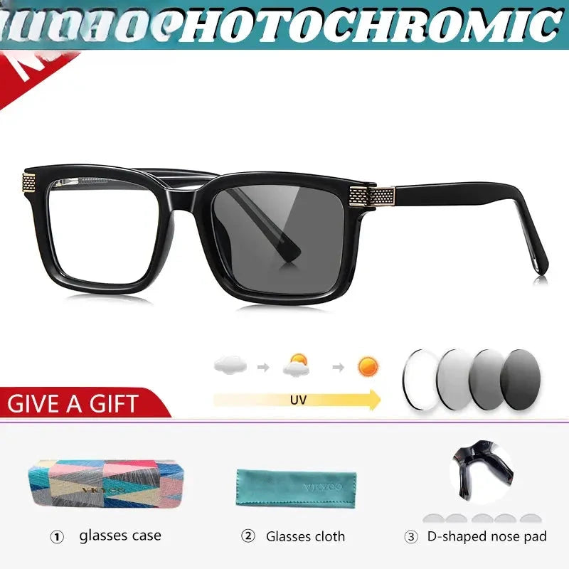 Unisex Square Full Rim Titanium Reading Glasses 67106 — view 5 | Rx Spectacle