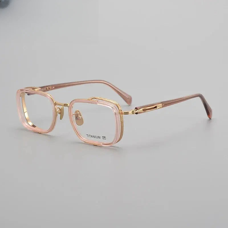 Women's Square Full Rim Titanium Prescription Glasses 720055 — view 5 | Rx Spectacle