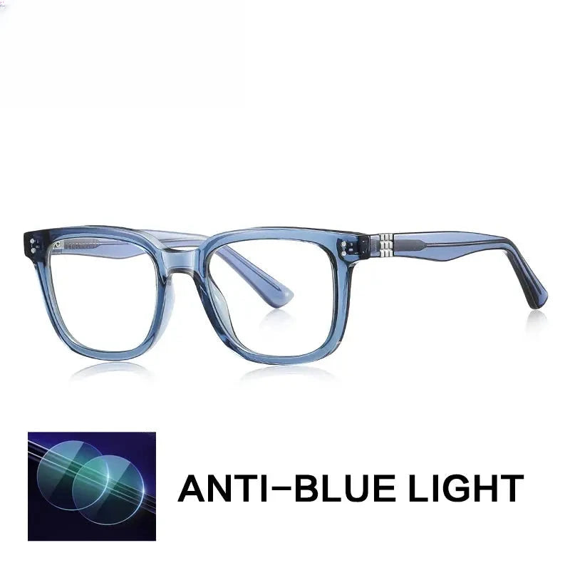 Unisex Square Full Rim Titanium Reading Glasses Gxy2225 — view 7 | Rx Spectacle