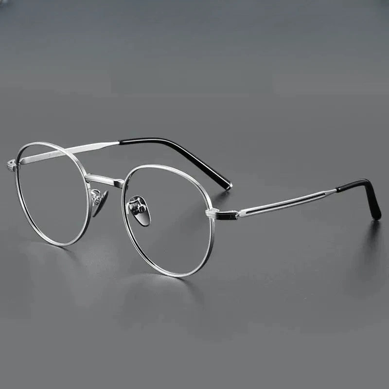 Women's Round Full Rim Titanium Prescription Glasses 182000 — view 1 | Rx Spectacle