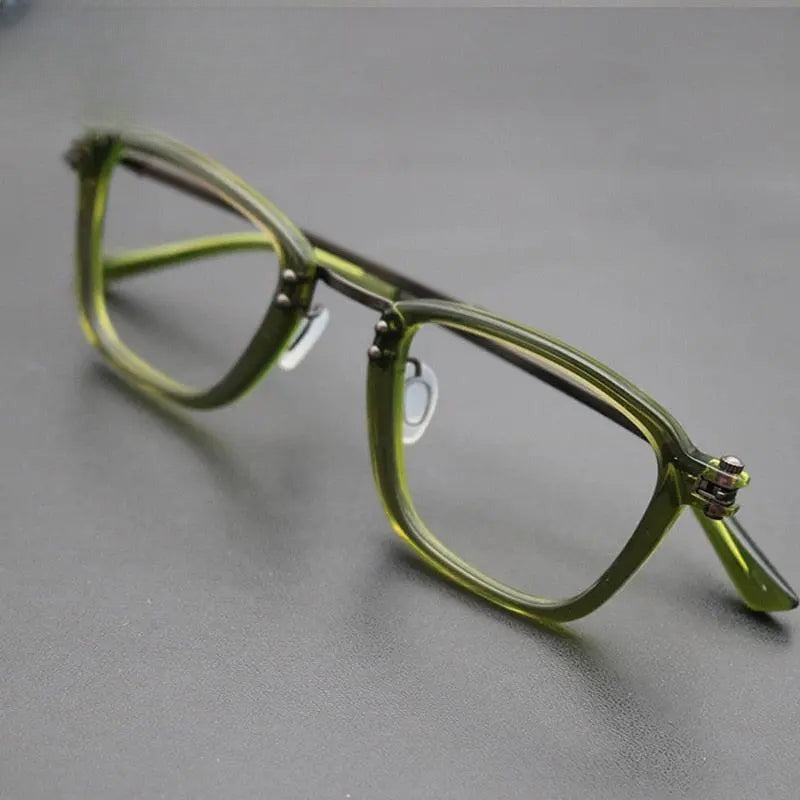 Unisex Square Full Rim Titanium Prescription Glasses Gxyj694 — view 7 | Rx Spectacle