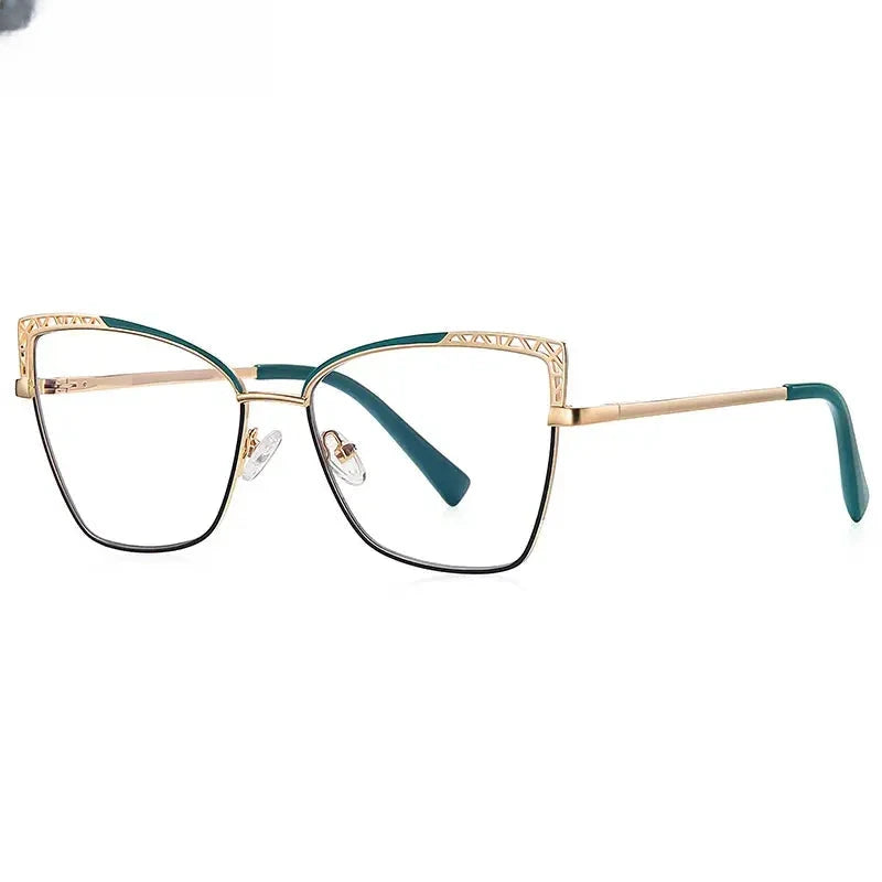 Women's Square Full Rim Alloy Reading Glasses 3106 — view 12 | Rx Spectacle