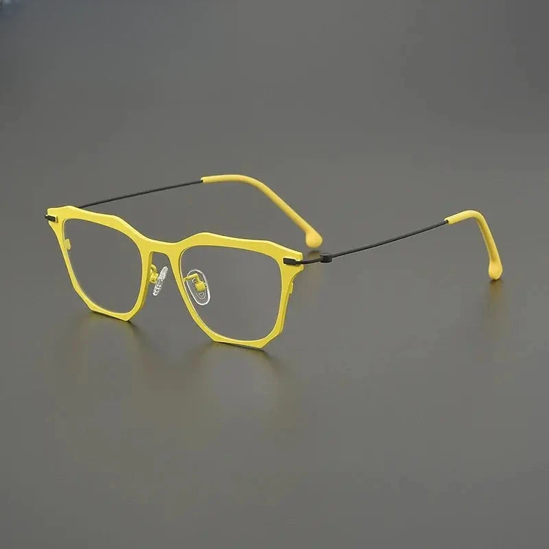 Unisex Browline Full Rim Titanium Prescription Glasses G85838 — view 4 | Rx Spectacle