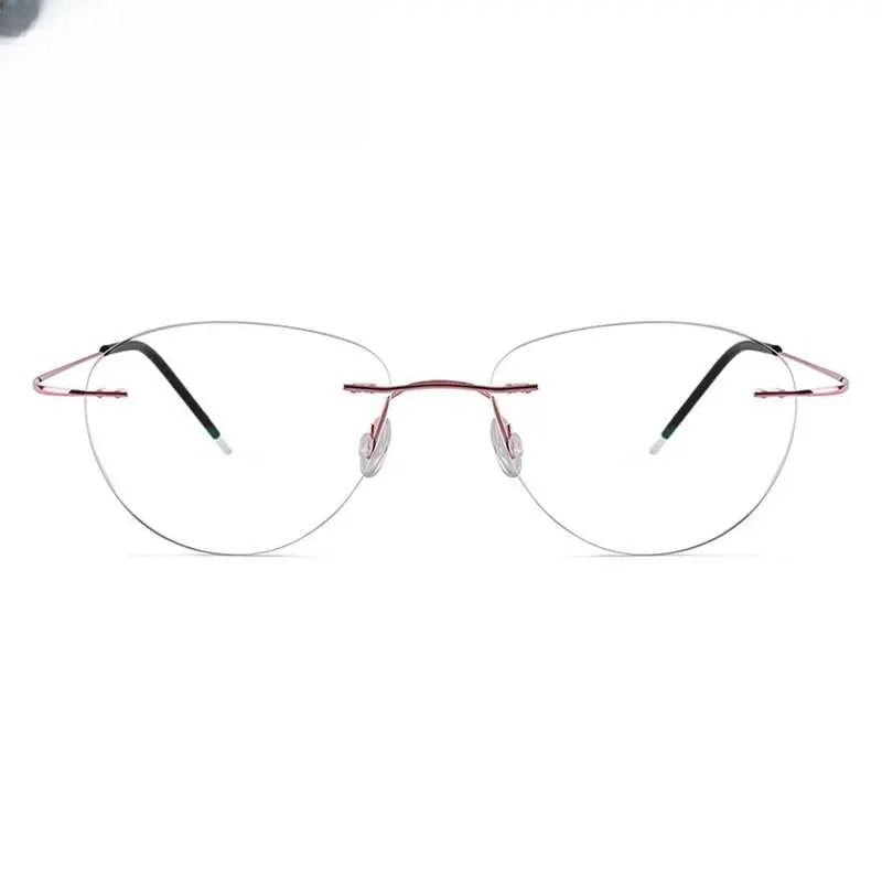Unisex Triangle Rimless Titanium Prescription Glasses 003 — view 13 | Rx Spectacle