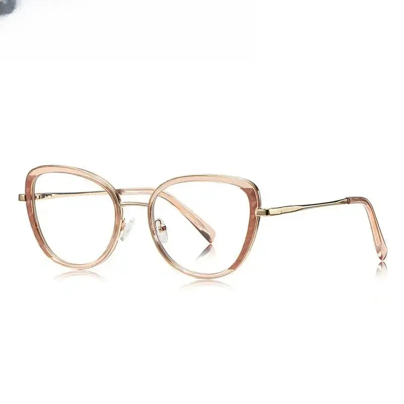 Women's Cat Eye Full Rim Titanium Prescription Glasses 61347 — view 3 | Rx Spectacle