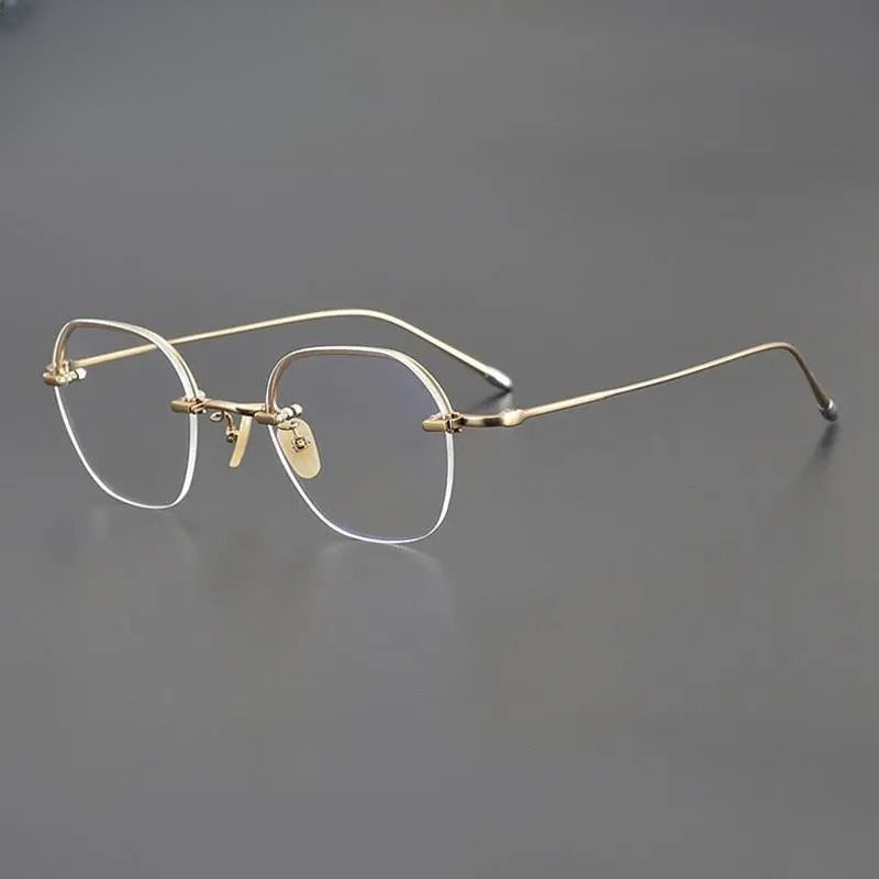 Unisex Irregular Full Rim Titanium Prescription Glasses Gxyj1039 — view 1 | Rx Spectacle