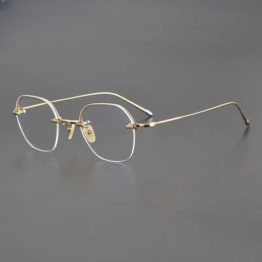 Unisex Irregular Full Rim Titanium Prescription Glasses Gxyj1039 — view 1 | Rx Spectacle