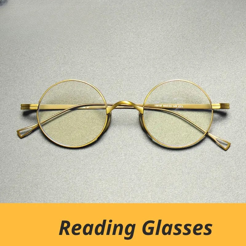 Women's Round Full Rim Titanium Reading Glasses Gxyj10518 — view 1 | Rx Spectacle