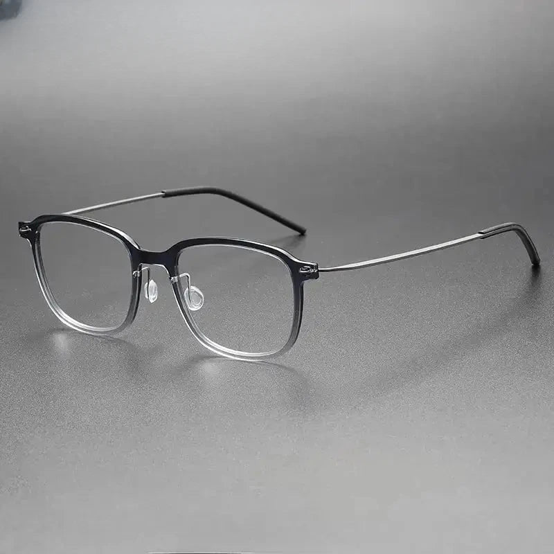 Women's Square Full Rim Titanium Prescription Glasses 616510 — view 7 | Rx Spectacle