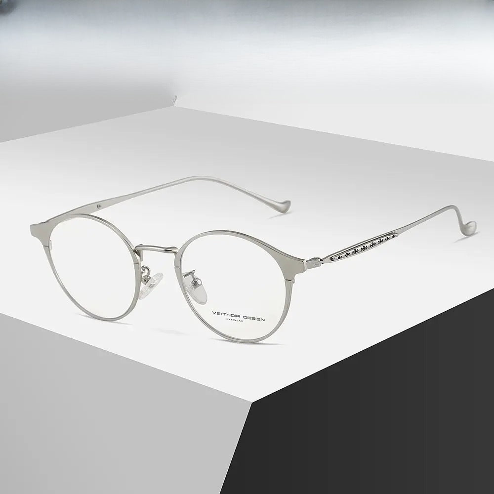 Unisex Round Full Rim Alloy Prescription Glasses 800600 — view 1 | Rx Spectacle