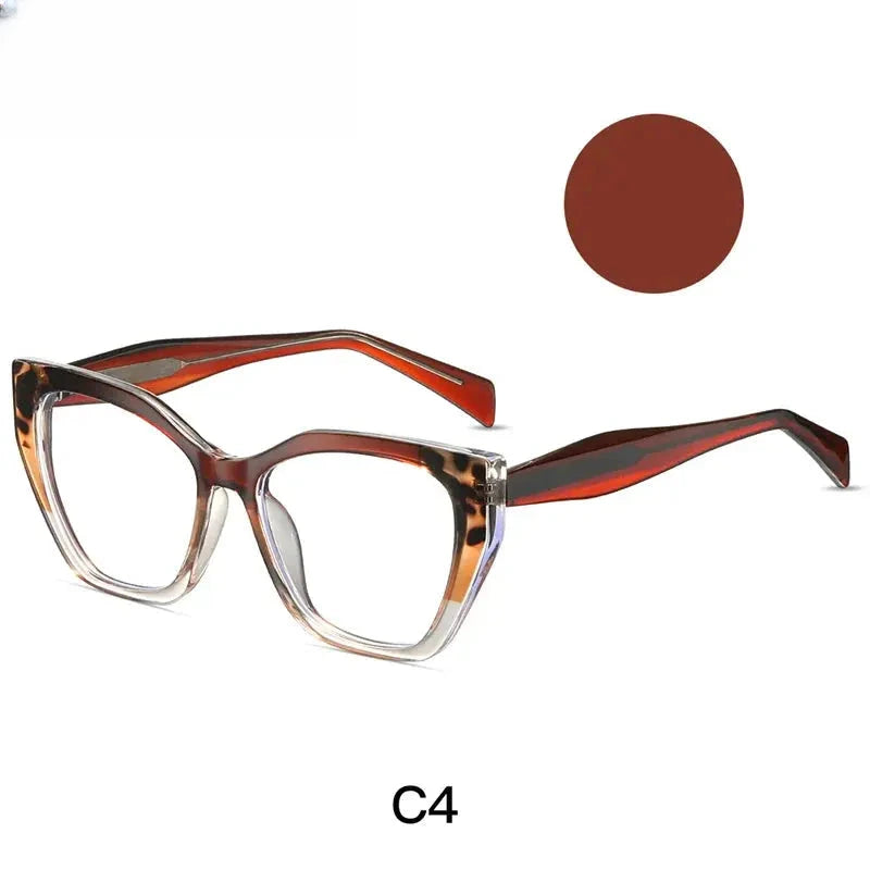 Women's Cat Eye Full Rim Titanium Prescription Glasses 787021 — view 3 | Rx Spectacle