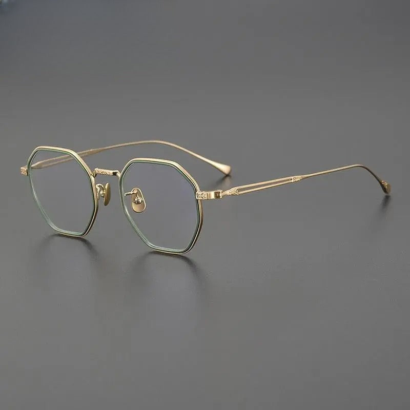 Unisex Polygon Full Rim Titanium Prescription Glasses Gxyj1124 — view 8 | Rx Spectacle