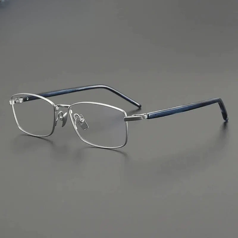 Unisex Square Full Rim Titanium Oversized Prescription Glasses Gxyj2648 — view 3 | Rx Spectacle