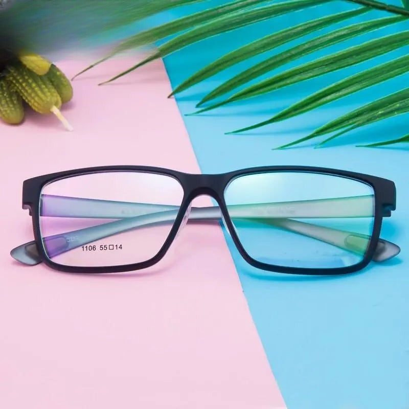 Men's Square Full Rim Titanium Oversized Sports Glasses 1106 — view 6 | Rx Spectacle