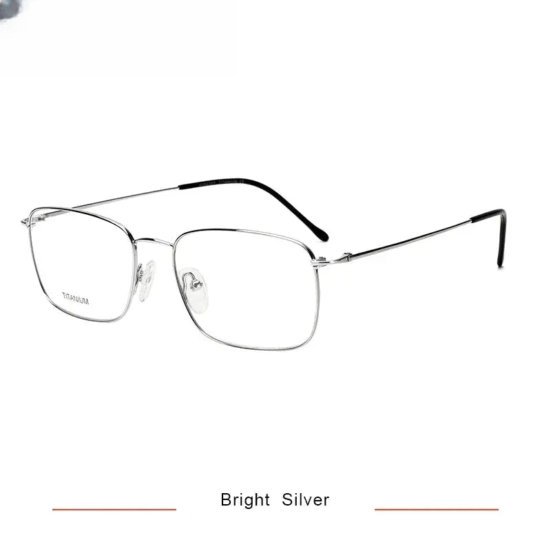 Unisex Square Full Rim Titanium Prescription Glasses 316047 — view 4 | Rx Spectacle