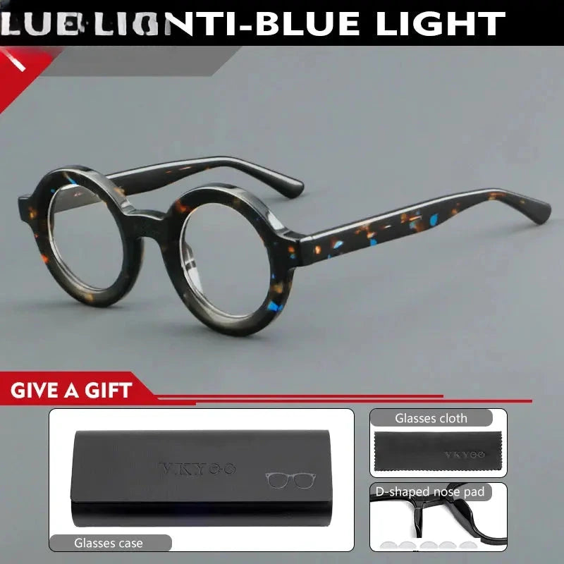 Unisex Round Full Rim Acetate Reading Glasses 623103 — view 7 | Rx Spectacle