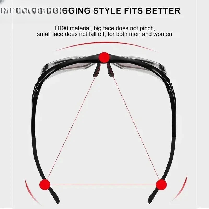 Unisex Square Full Rim TR90 Sports Glasses — view 4 | Rx Spectacle
