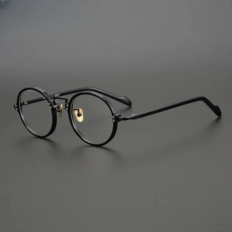 Unisex Round Full Rim Titanium Prescription Glasses Gxyj383 — view 11 | Rx Spectacle