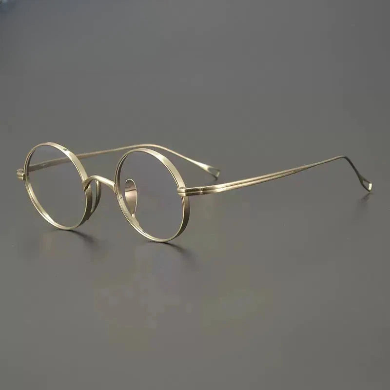 Unisex Round Full Rim Titanium Prescription Glasses Gxyj1446 — view 7 | Rx Spectacle