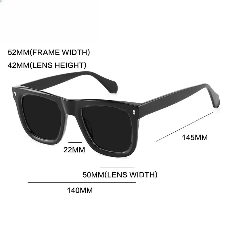 Unisex Square Full Rim Acetate Oversized Prescription Glasses M007 — view 5 | Rx Spectacle