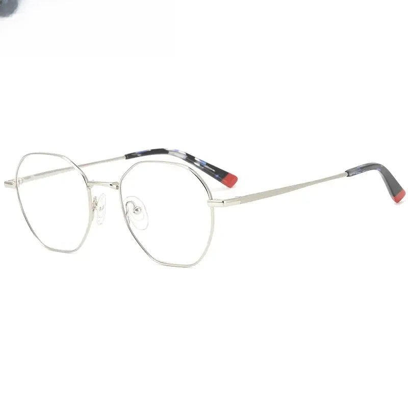 Women's Oval Full Rim Titanium Flat Top Prescription Glasses 16425 — view 1 | Rx Spectacle