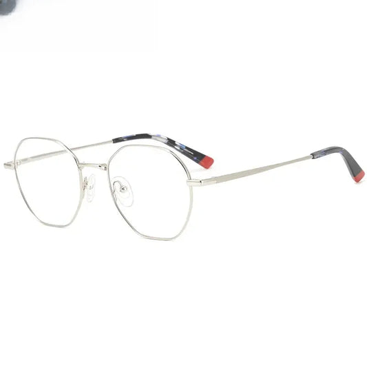Women's Oval Full Rim Titanium Flat Top Prescription Glasses 16425 — view 1 | Rx Spectacle