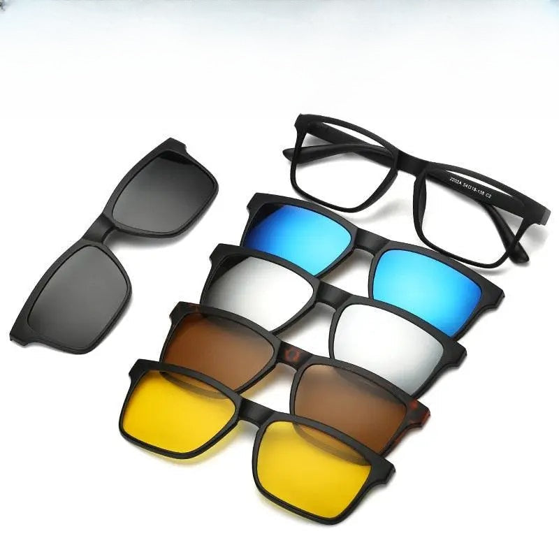 Unisex Full Rim Acetate Clip-On Prescription Glasses 1 — view 1 | Rx Spectacle