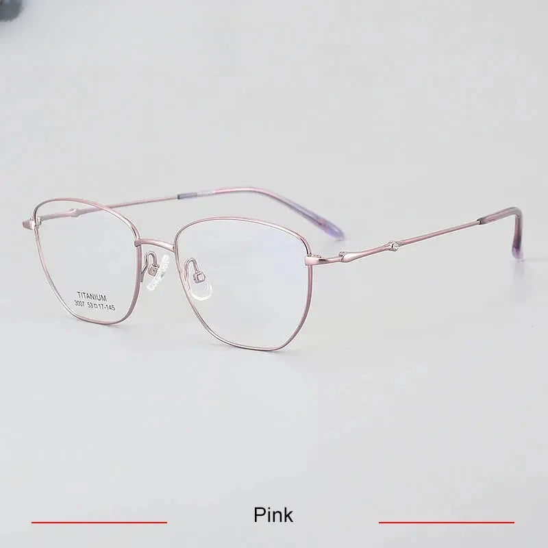 Women's Cat Eye Full Rim Titanium Prescription Glasses 443007 — view 10 | Rx Spectacle