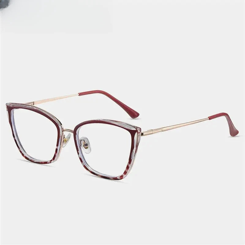 Women's Cat Eye Full Rim TR90 Prescription Glasses 87257 — view 12 | Rx Spectacle
