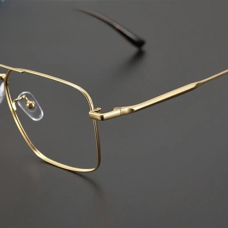 Unisex Square Full Rim Alloy Double Bridge Prescription Glasses Gxyj991 — view 6 | Rx Spectacle