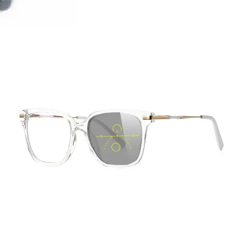 Women's Square Full Rim Titanium Reading Glasses 2129 — view 8 | Rx Spectacle