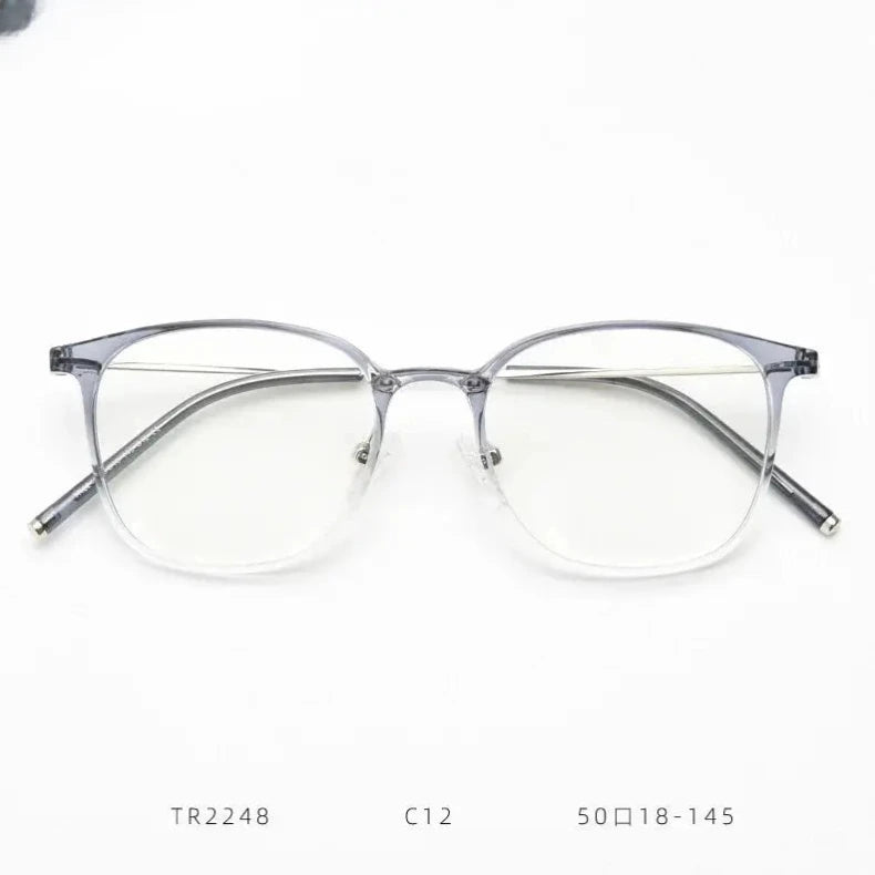 Unisex Square Full Rim Titanium Prescription Glasses 224876 — view 9 | Rx Spectacle