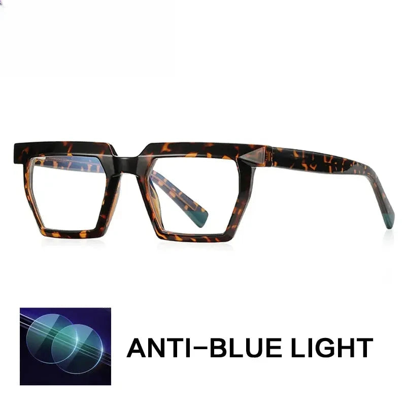 Women's Square Full Rim Titanium Reading Glasses G2144 — view 7 | Rx Spectacle