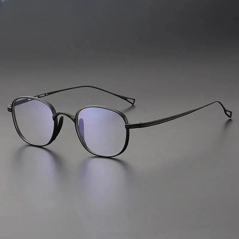 Unisex Square Full Rim Titanium Prescription Glasses 842114 — view 6 | Rx Spectacle