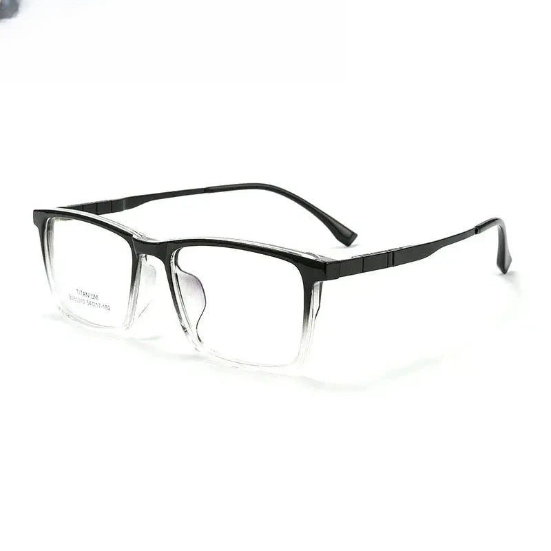 Unisex Square Full Rim Titanium Prescription Glasses 610106 — view 3 | Rx Spectacle
