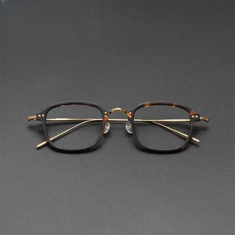 Unisex Square Full Rim Titanium Prescription Glasses Gxyj364 — view 3 | Rx Spectacle