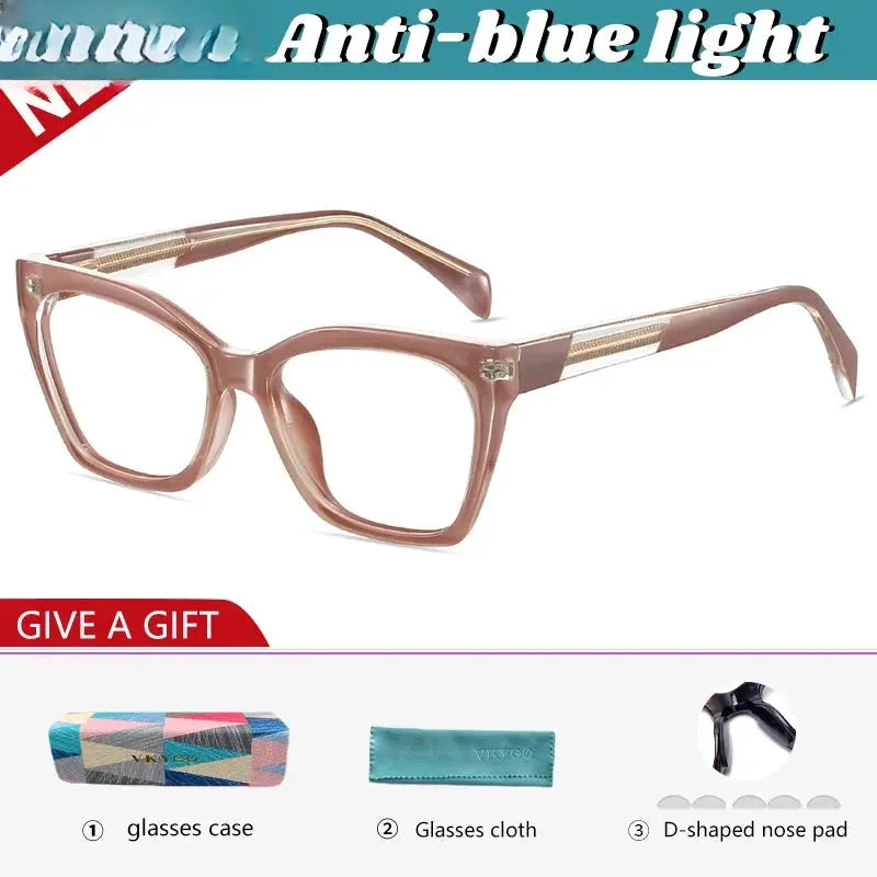 Women's Butterfly Full Rim TR90 Reading Glasses 582008 — view 3 | Rx Spectacle