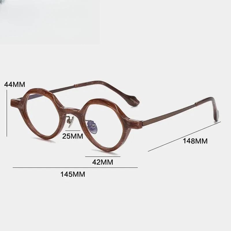 Unisex Oval Full Rim Titanium Prescription Glasses 896071 — view 2 | Rx Spectacle