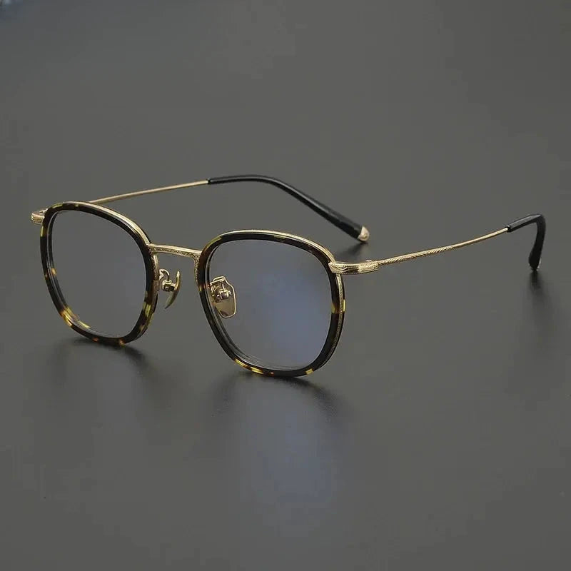 Women's Square Full Rim Titanium Prescription Glasses G1286 — view 5 | Rx Spectacle