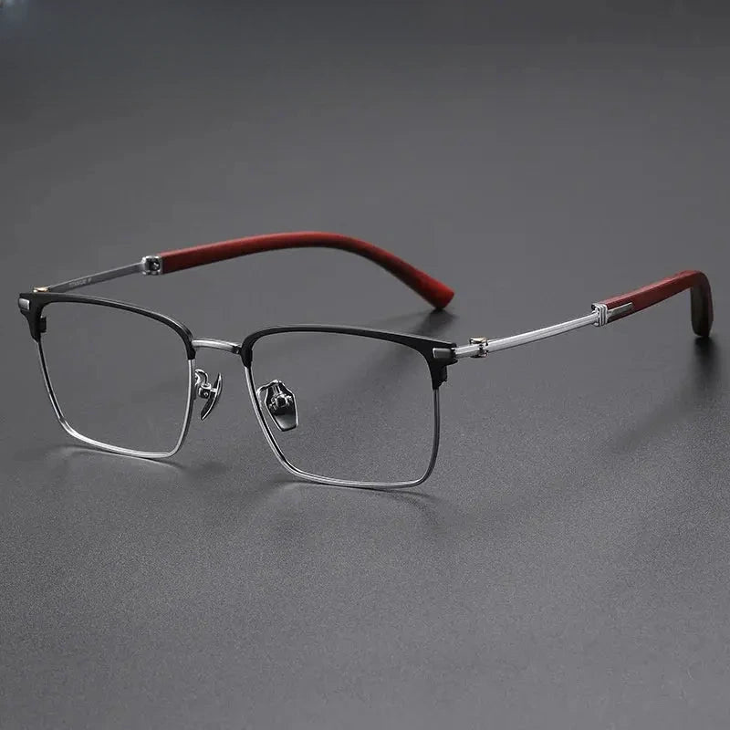Men's Polygon Full Rim Titanium Prescription Glasses 612340 — view 5 | Rx Spectacle