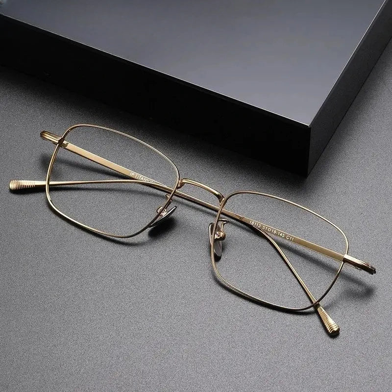 Unisex Square Full Rim Titanium Prescription Glasses 618133 — view 1 | Rx Spectacle