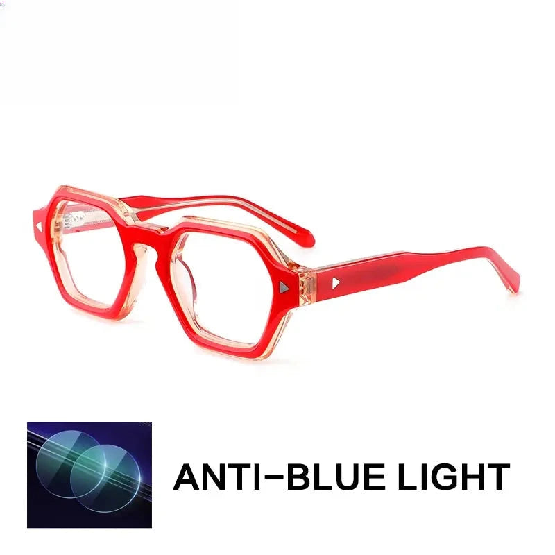 Unisex Polygon Full Rim Acetate Reading Glasses G66307 — view 4 | Rx Spectacle