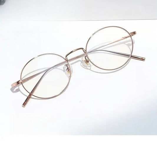 Unisex Oval Full Rim Titanium Prescription Glasses 722467 — view 1 | Rx Spectacle