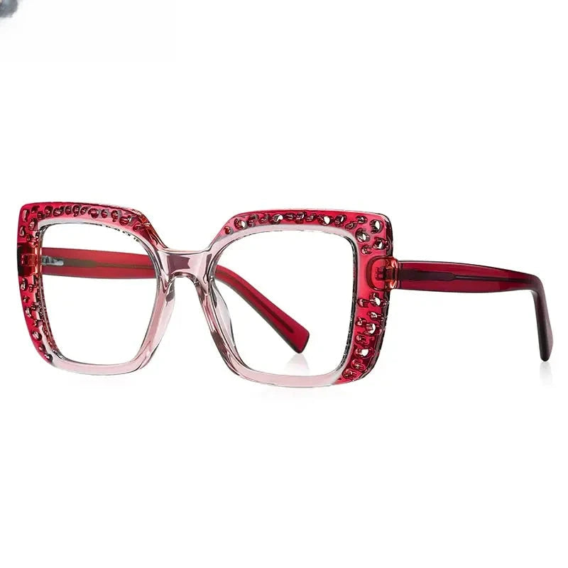 Women's Square Full Rim Titanium Reading Glasses 2188 — view 10 | Rx Spectacle