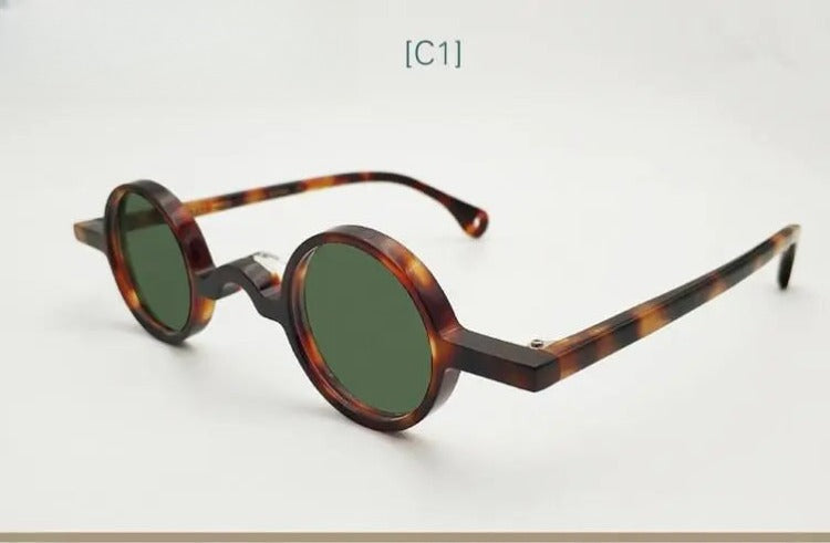Men's Round Full Rim Acetate Prescription Glasses P001 — view 8 | Rx Spectacle