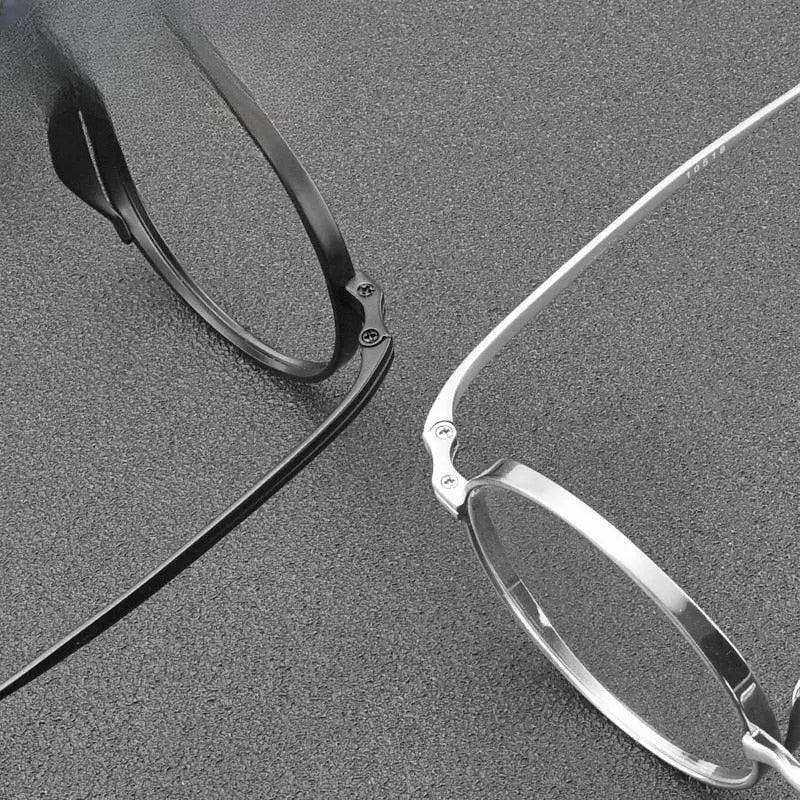 Unisex Round Full Rim Titanium Prescription Glasses Gxyj02 — view 5 | Rx Spectacle
