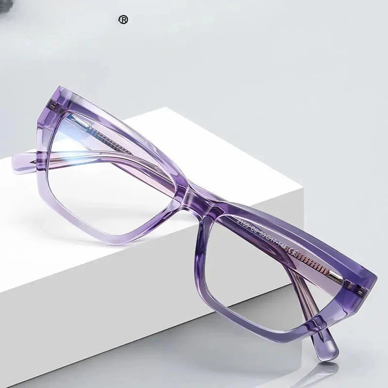Unisex Cat Eye Full Rim Titanium Reading Glasses 2155 — view 1 | Rx Spectacle
